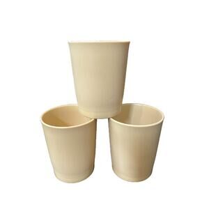 Tupperware Tumblers VTG Yellow Gold 6 oz. Kids Juice Cups Set of 3 #1251 Cabin